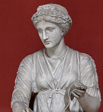A statue of the goddess Clio
