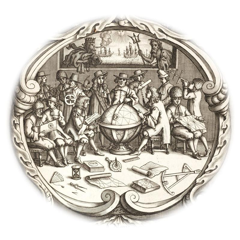 A scene of mathematical learning in 1680.