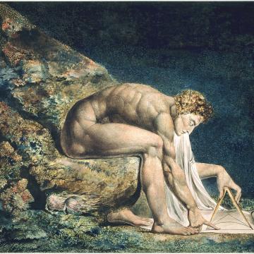 A painting by William Blake 'Newton (1795–1805)'