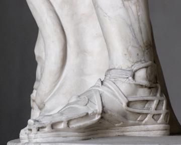 Roman statue's ankle