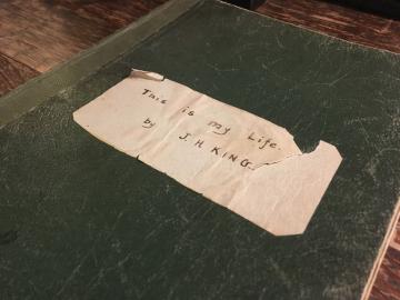 “This is my life”, and then a name: J.H. King,
