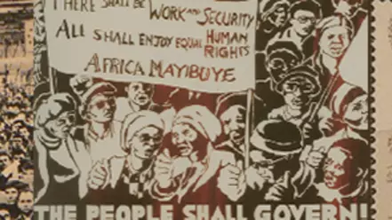 Banners and posters representing socialism