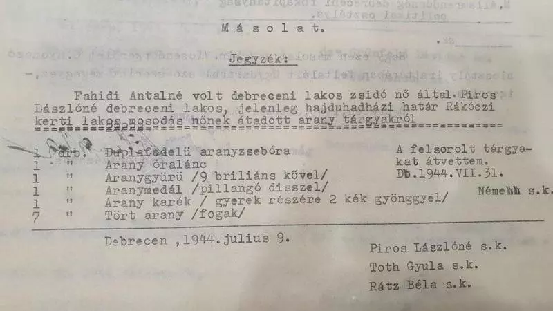 Debrecen Gendarmerie Investigative Files, Hungarian Jewish Museum and Archives, XX-B, File 14 – Debreceni csendőrkerület