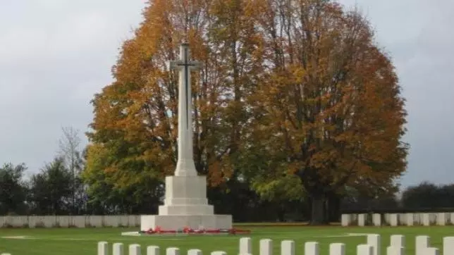 Graves at the Bayeux Commonwealth War Graves Commission Cemetery