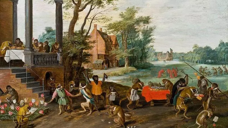 A Satire of Tulip Mania by Jan Brueghel the Younger (c. 1640)