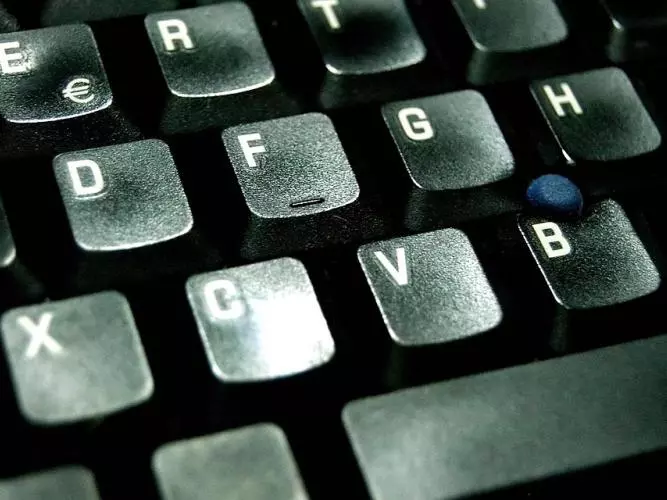 A close up of a computer keyboard