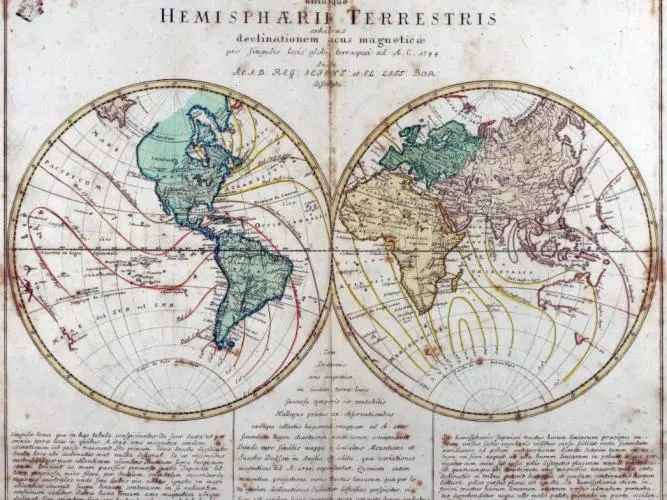 Early drawing of a map