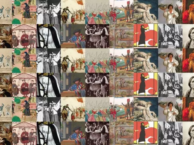 A patchwork of historical images