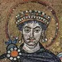 mosaic detail of Emperor Justinian I