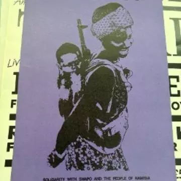 Figure 1: Poster produced by the Namibia Support Committee, 1975. Photograph taken by the author.