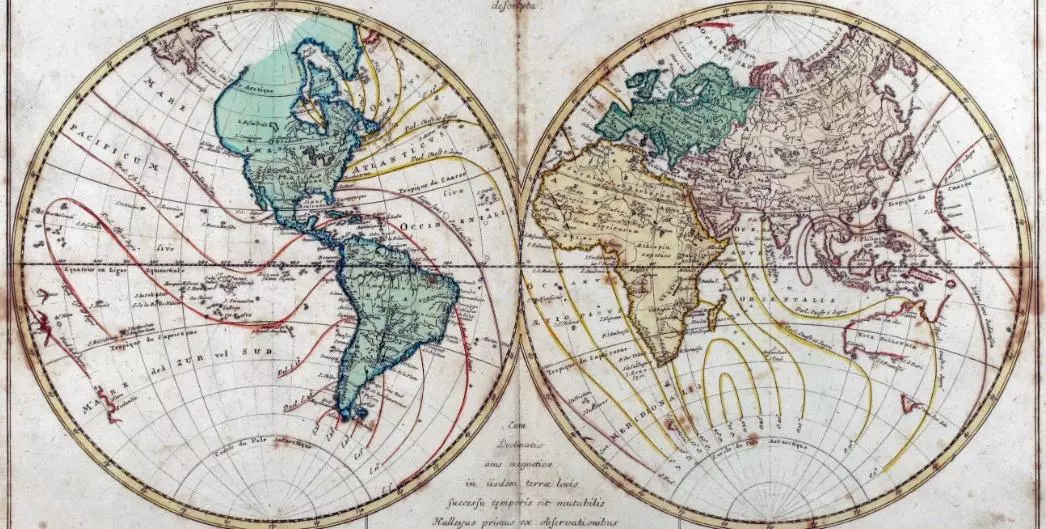 Early drawing of a map
