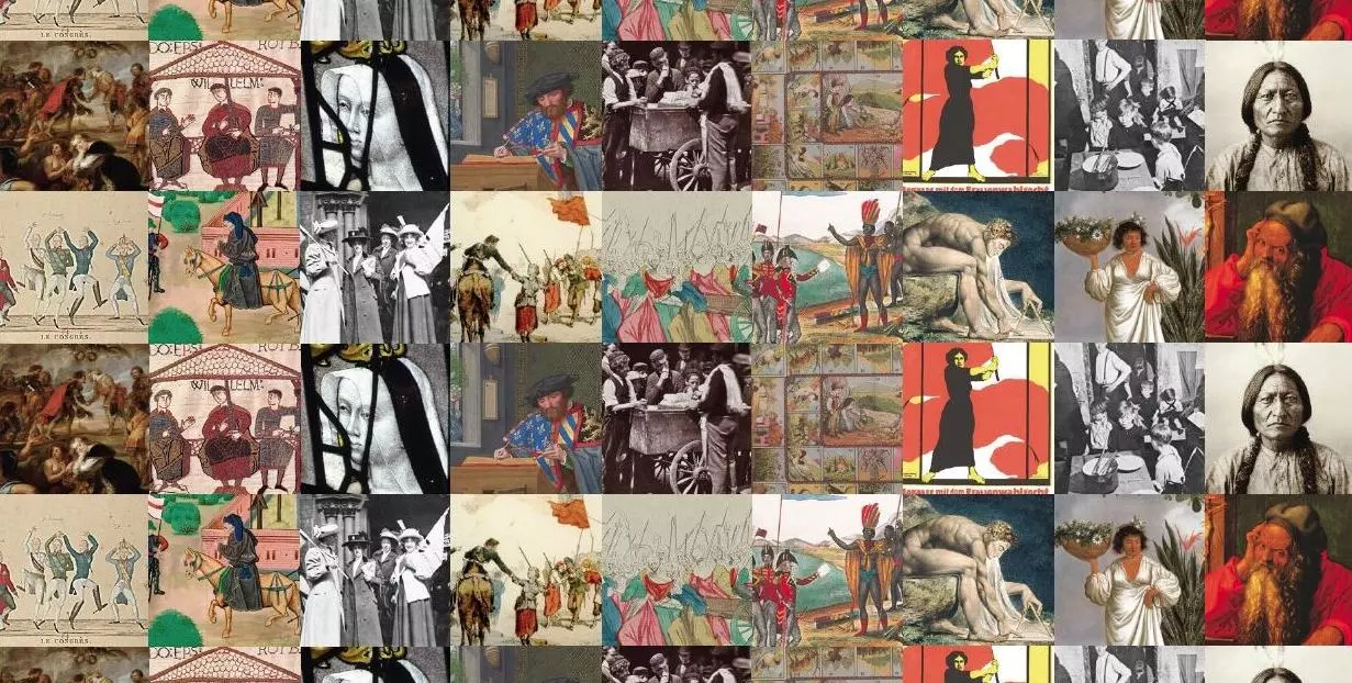 A patchwork of historical images