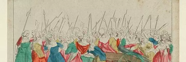 Painting of Women rebelling at Versailles