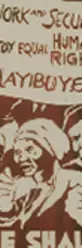 Banners and posters representing socialism